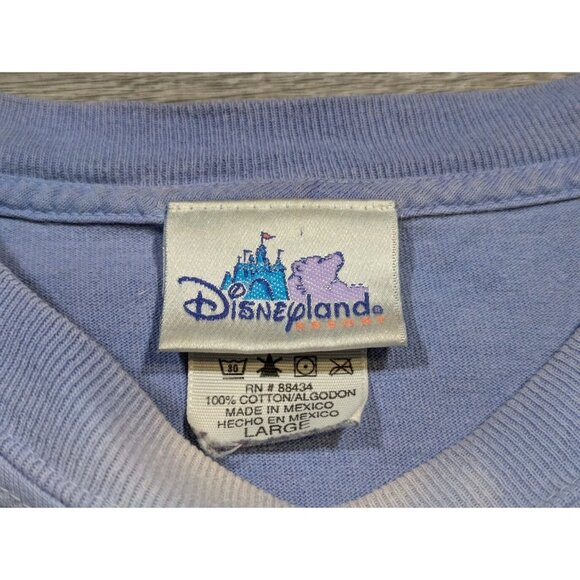 Disneyland California Screamin Adult Large Shirt Blue Tie Dye Vintage Y2K - Picture 2 of 9